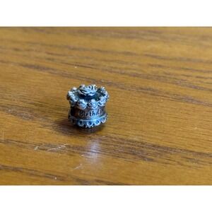 Authentic Pandora Happy Birthday Cake Sterling Silver Charm P-231